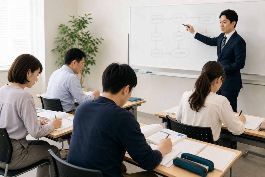 第一種衛生管理者の受験準備講習で学習する社会人